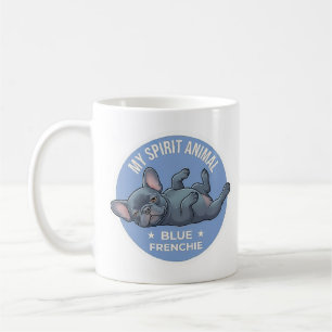 My Spirit Animal Blue Frenchie Aufkleber Kaffeetasse