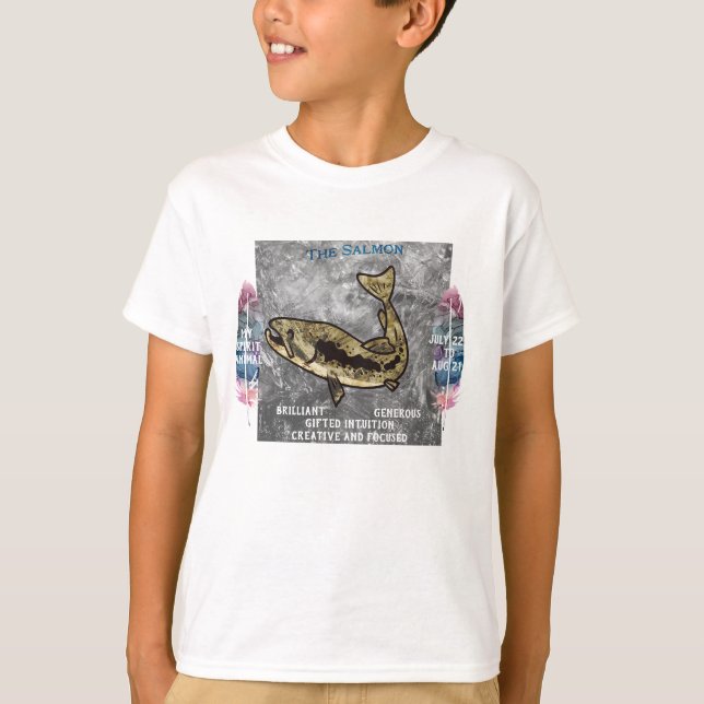 "My Spirit Animal" Der Lachs Jul - Aug T-Shirt (Vorderseite)