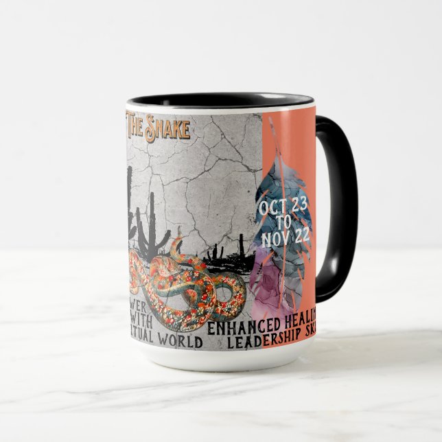 "My Spirit Animal" La Mug de café serpent (Devant droit)