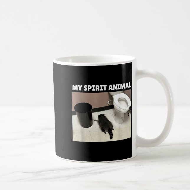 My Srit Animal Raccoon Trash Panda Drunk In The Ba Kaffeetasse (Rechts)