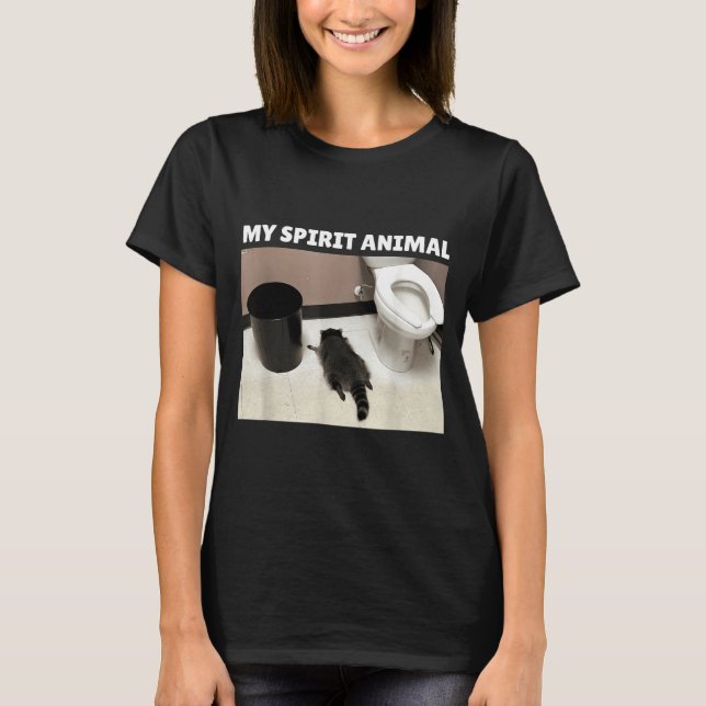 My Srit Animal Raccoon Trash Panda Drunk In The Ba T-Shirt (Vorderseite)