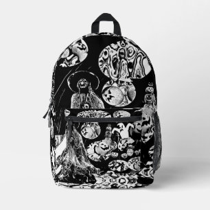 My Super Halloween black and white Bedruckter Rucksack
