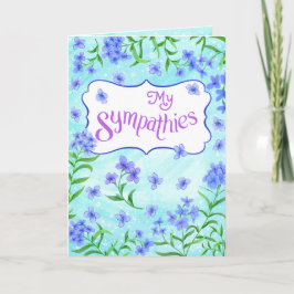 My Sympathies – Soft Floral Comfort Design Aqua Karte