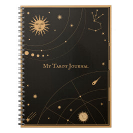 My Tarot Journal - Sun & Moon Mystical Frame Notizblock