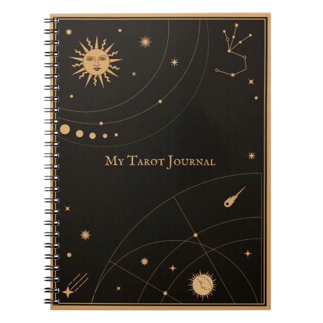My Tarot Journal - Sun & Moon Mystical Frame Notizblock (Vorderseite)