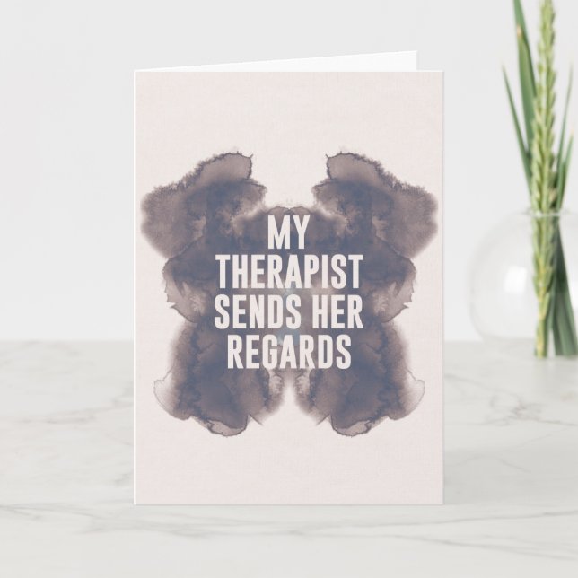 My Therapist - drôle de carte de jour de mère (Devant)