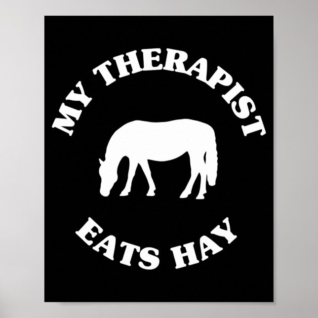 My Therast Eats Hay Funny Horse Lover Saying  Poster (Vorne)