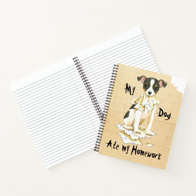 My Toy Fox Terrier Ate Meine Hausaufgaben Notizbuch (Innenseite)