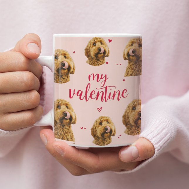 My Valentine Dog | Personalized Pet Photo Kaffeetasse (Von Creator hochgeladen)