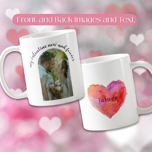 My Valentine Photo Romantic Heart Mug