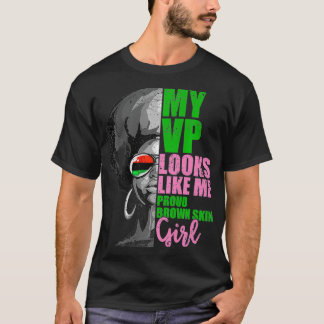 My VP Looks Like Me Pink and Green Kids Premium T-Shirt