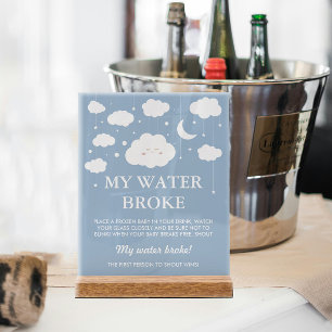 My Water Broke Blue Cloud 9 Baby shower Jeu