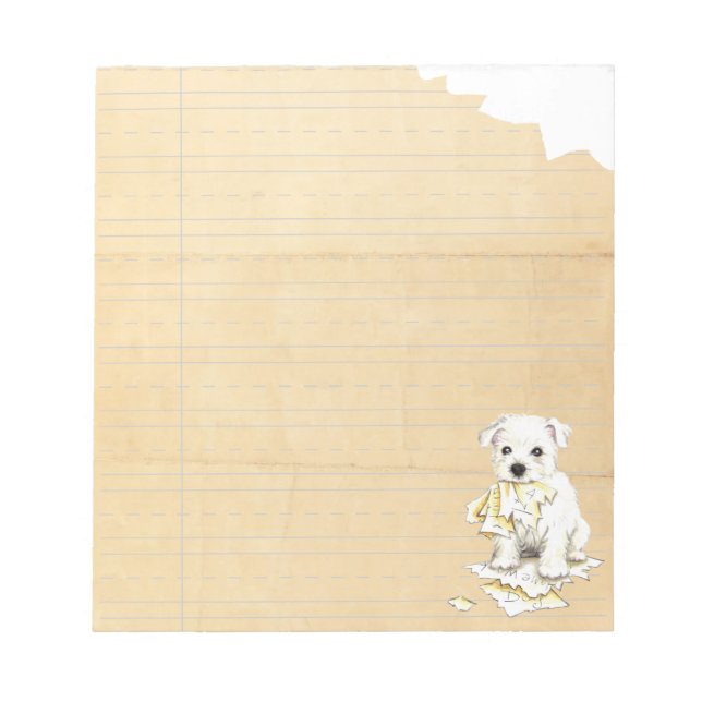 My Westie Ate Meine Hausaufgaben Notizblock (Vorderseite)