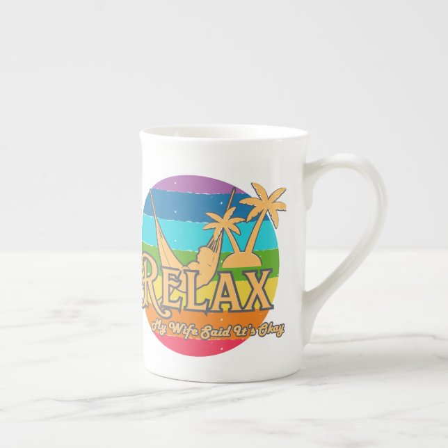 My Wife Said It’s Okay Funny Husband Coffee Mug Prozellantasse (Rechts)