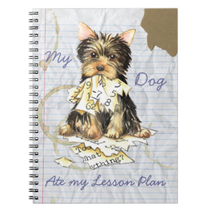 My Yorkie Ate my Lessingplan Notizblock