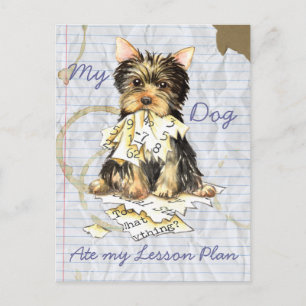My Yorkie Ate my Lessingplan Postkarte