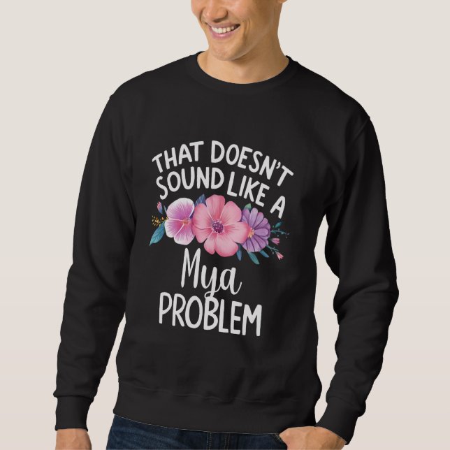 MYA Personalisierte Niedliche Blume Girls MYA Name Sweatshirt (Vorderseite)