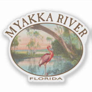 Myakka Florida mit dem Roseate Spoonbill Aufkleber