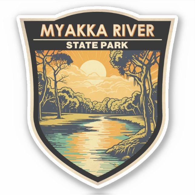 Myakka River Staat Park Florida Kunst, Dichtung un Aufkleber (Vorderseite)