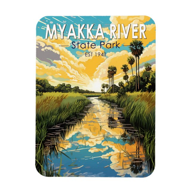 Myakka River Staat Park Florida Kunst, Dichtung un Magnet (Vertikal)