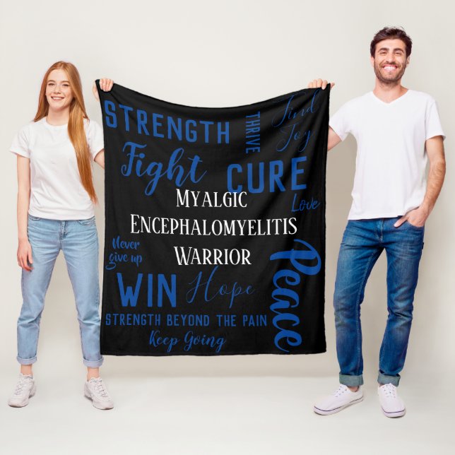 Myalgic Enzephalomyelitis Kriegersdecke Fleecedecke (Beispiel)