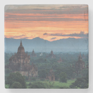 Myanmar, Bagan Sonnenaufgang Steinuntersetzer