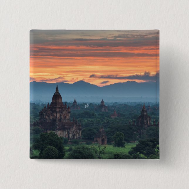 Myanmar, Bagan Sunrise Button (Vorderseite)