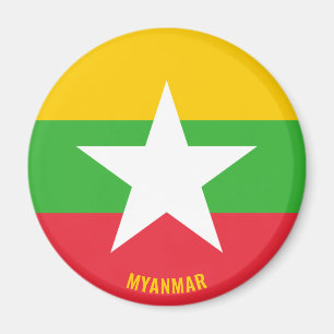 Myanmar Drapeau de charme Magnet patriotique