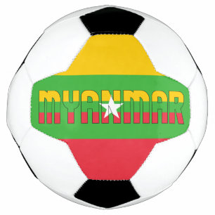 Myanmar Flag Adorortable Patriotic Fußball