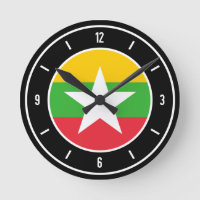 Myanmar Flag Elegant