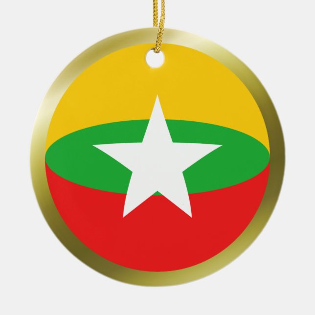 Myanmar Flag Ornament (Vorne)