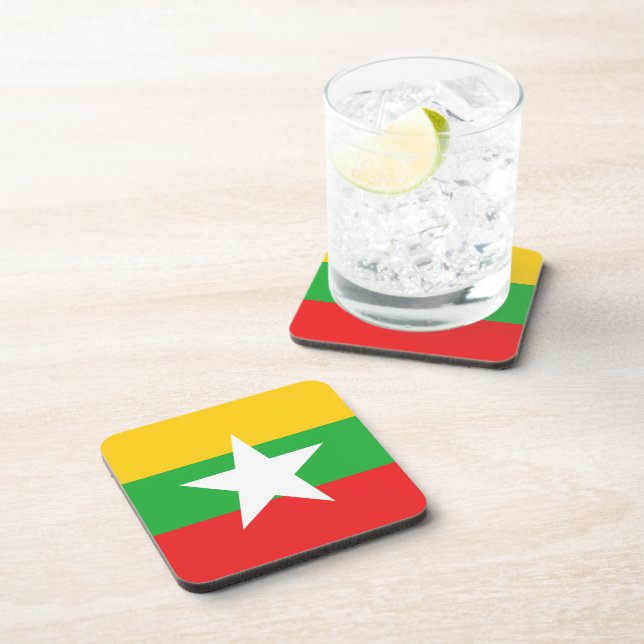 Myanmar Flag Untersetzer (Rechte Seite)