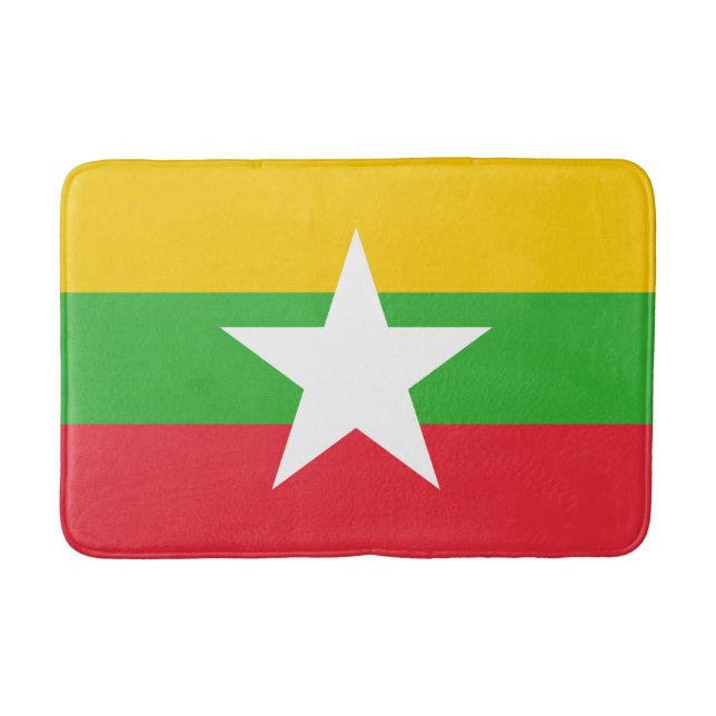 Myanmar-Flagge Badematte (Vorderseite)