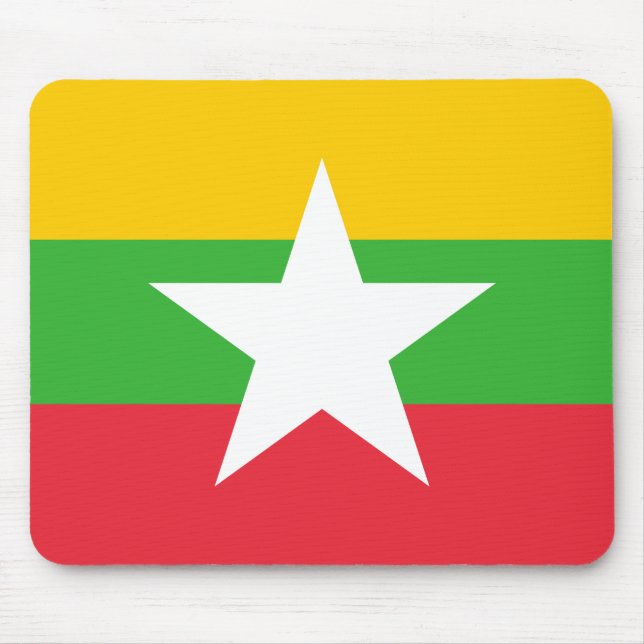 Myanmar-Flagge Mousepad (Vorne)