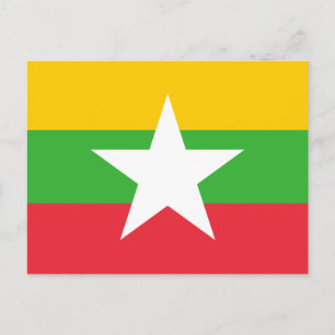 Myanmar-Flagge Postkarte