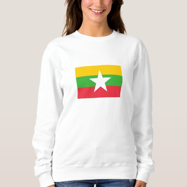 Myanmar-Flagge Sweatshirt (Vorderseite)