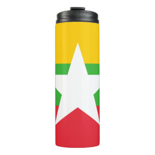 Myanmar-Flagge Thermosbecher