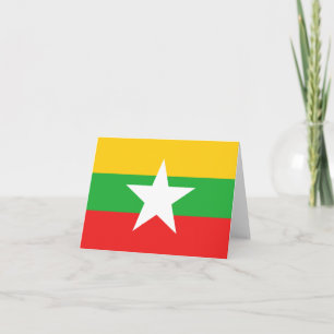 Myanmar-Flaggennotecard Karte