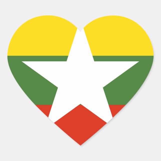 Myanmar Herz-Aufkleber (Vorderseite)