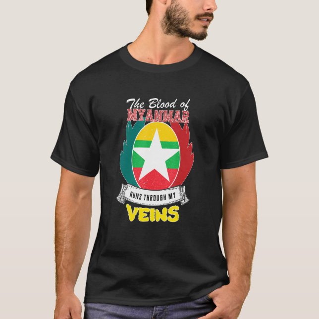 Myanmar in meinen Adern T-Shirt (Vorderseite)