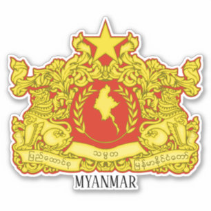 Myanmar National Siegel Patriotic Aufkleber