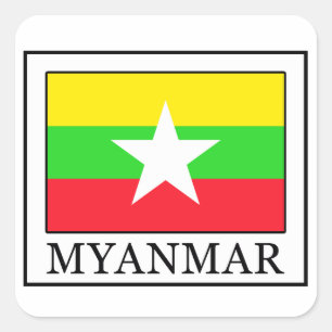 Myanmar Quadratischer Aufkleber