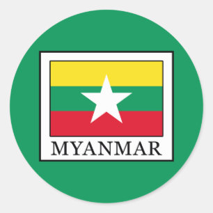 Myanmar Runder Aufkleber