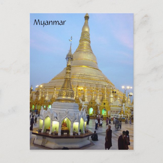 Myanmar Shwedagon Postkarte (Vorderseite)