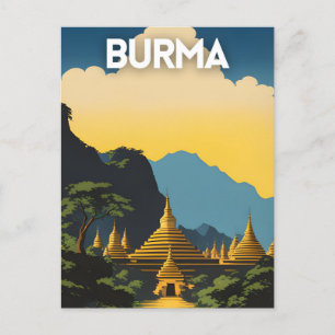 Myanmar Travel Postkarte