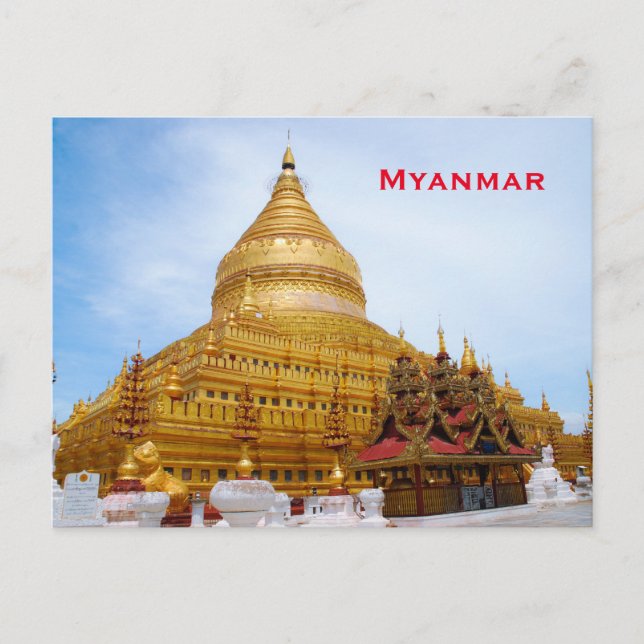 Myanmar Vintage Tourismus hinzufügen Postkarte (Vorderseite)