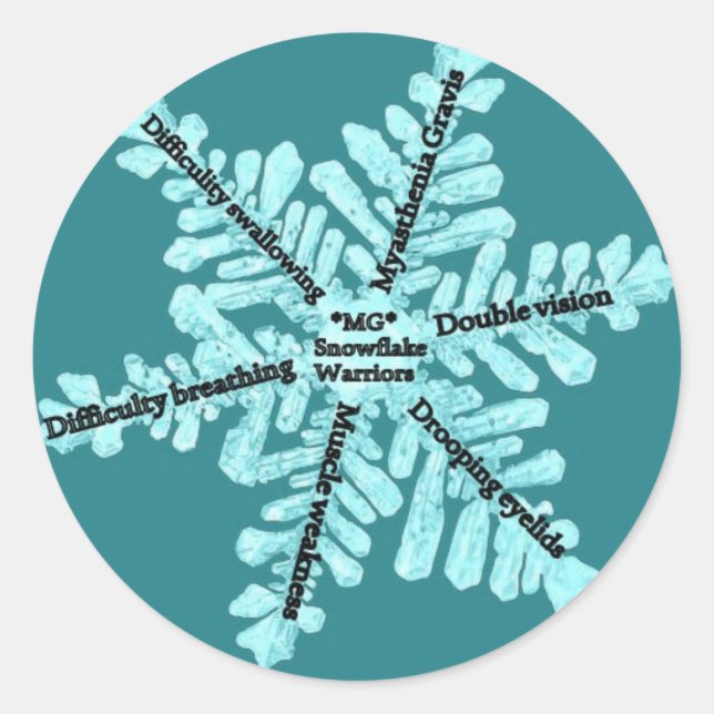 Myasthenia Gravis Awareness Geschenke Runder Aufkleber (Vorderseite)