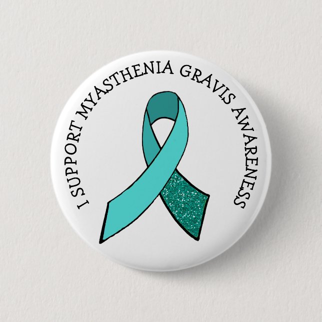Myasthenia Gravis Awareness Ribbon Button (Vorderseite)
