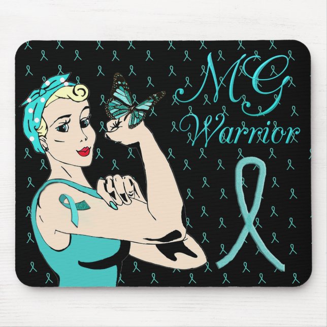 Myasthenia Gravis Awareness Ribbon Maus Pad Mousepad (Vorne)