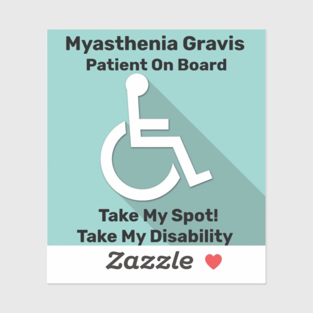 Myasthenia Gravis Bewusstsein Aufkleber (Blatt)